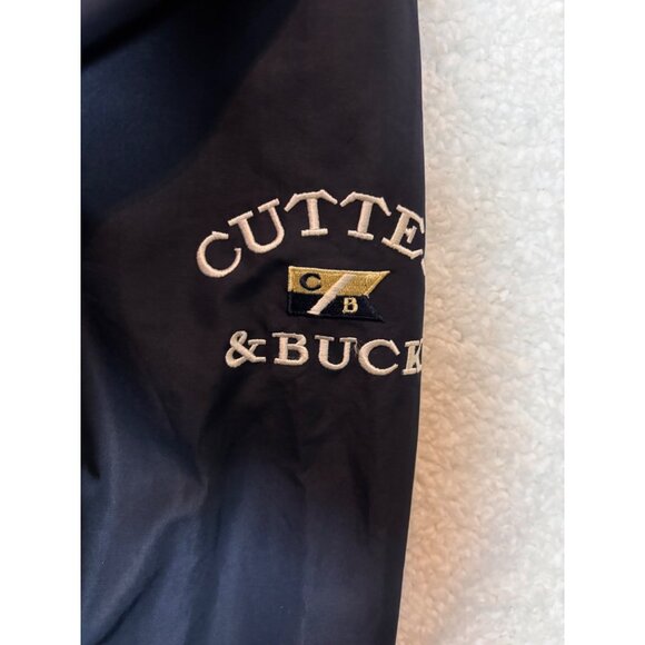 Cutter & Buck Navy Pullover Sweatshirt L/G Polyester V-Neck Embroidered Sonnenal - Picture 9 of 16